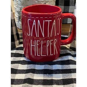 Rae Dunn Red Santas Helper Christmas Mug